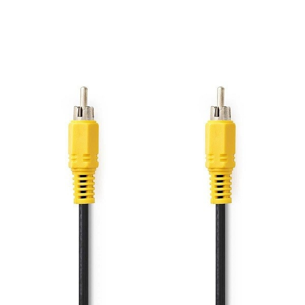 Nedis Composiet video kabel | Nedis | 5 meter (Tulp naar tulp, Vernikkeld) CVGL24100BK50 CVGP24100BK50 N010401003 - 1