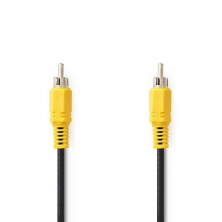 Nedis Composiet video kabel | Nedis | 5 meter (Tulp naar tulp, Vernikkeld) CVGL24100BK50 CVGP24100BK50 N010401003 - 1