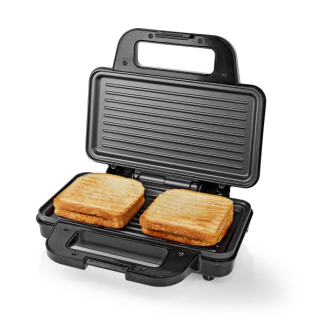 Nedis Contactgrill | Nedis | 26.8 x 14.5 centimeter (900W, Anti-aanbaklaag, Aluminium) KASG100FBK K170108148 - 4