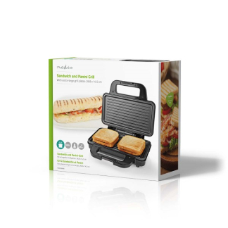 Nedis Contactgrill | Nedis | 26.8 x 14.5 centimeter (900W, Anti-aanbaklaag, Aluminium) KASG100FBK K170108148 - 5