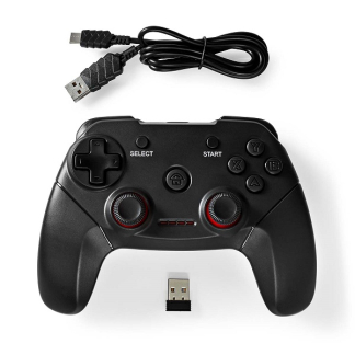 Nedis Controller pc | Nedis (Draadloos, USB, D-pad, 11 knoppen) GGPDW110BK K101504015 - 1