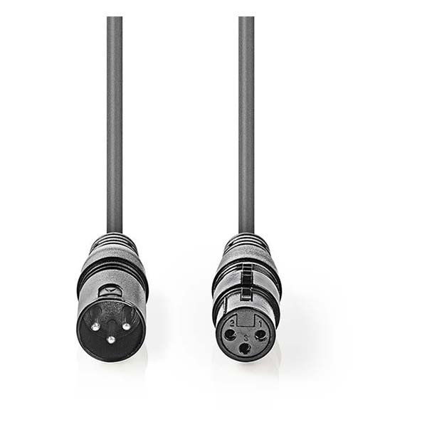 Nedis DMX kabel | V ↔ M | Nedis | 0.5 meter (Digitaal, 110 Ohm, 3-pin) COTH15012GY05 N010307007 - 2