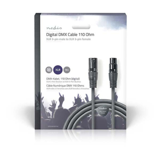 Nedis DMX kabel | V ↔ M | Nedis | 10 meter (Digitaal, 110 Ohm, 3-pin) COTG15012GY100 N010307012 - 3