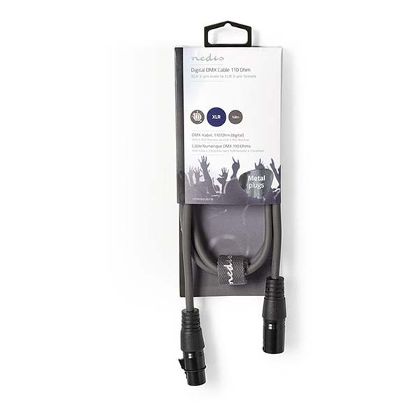 Nedis DMX kabel | V ↔ M | Nedis | 1 meter (Digitaal, 110 Ohm, 3-pin) COTH15012GY10 N010307008 - 3