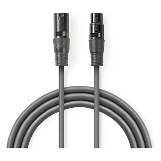 Nedis DMX kabel | V ↔ M | Nedis | 20 meter (Digitaal, 110 Ohm, 3-pin) COTG15012GY200 N010307014 - 1