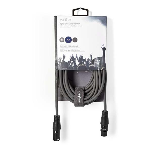 Nedis DMX kabel | V ↔ M | Nedis | 5 meter (Digitaal, 110 Ohm, 3-pin) COTH15012GY50 N010307011 - 3