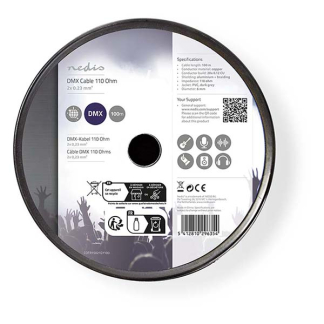 Nedis DMX kabel op rol | Nedis | 100 meter (Digitaal, 110 Ohm, 2x 0.23 mm², 100% koper) COTR15021GY100 K010308105 - 3