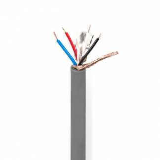 Nedis DMX kabel op rol | Nedis | 100 meter (Digitaal, 110 Ohm, 4x 0.10 mm², 100% koper) COTR15020GY100 K010308104 - 
