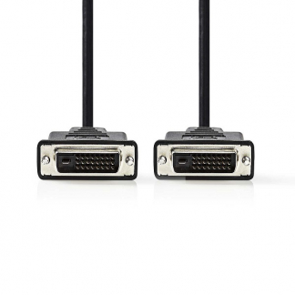 Nedis DVI-D kabel | Nedis | 10 meter (Dual Link, 100% koper, Zwart) CCGP32000BK100 N010406003 - 1