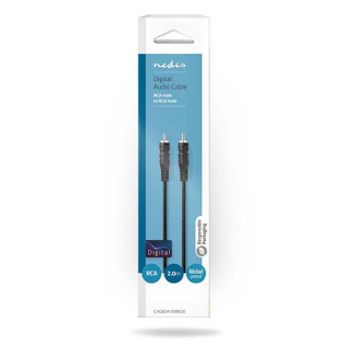 Nedis Digitaal Coaxiaal (SPDIF) kabel | Nedis | 2 meter (Zwart) CAGL24170BK20 CAGP24170BK20 N010303002 - 3