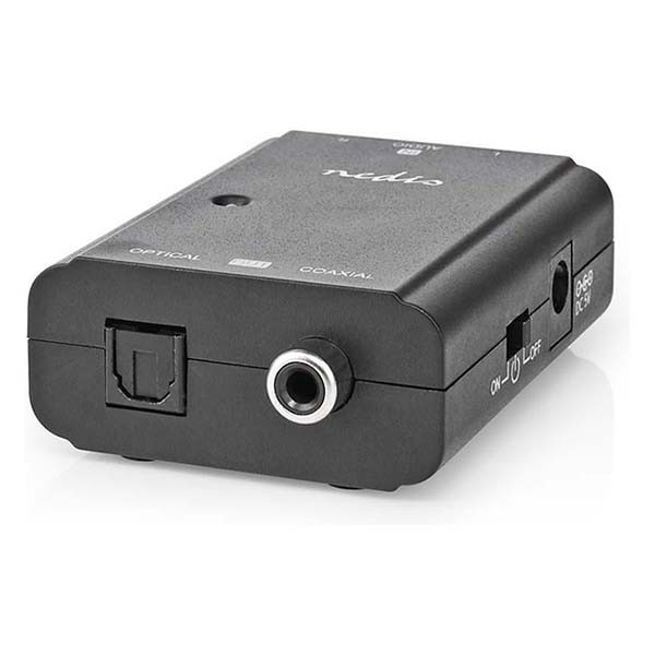 Nedis Digitale audio omvormer | Nedis | 2x Tulp stereo RCA → Optisch Toslink of Coaxiaal RCA S/PDIF (1-wegs) ACON2508BK K020401026 - 1