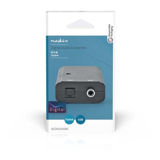Nedis Digitale audio omvormer | Nedis | Coaxiaal RCA S/PDIF → Optisch Toslink (1-wegs) ACON2505BK K020401023 - 8