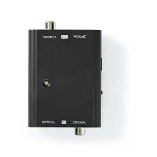 Nedis Digitale audio omvormer | Nedis | Coaxiaal RCA S/PDIF ↔ Optisch Toslink (2-wegs) ACON2507BK K020401025 - 2