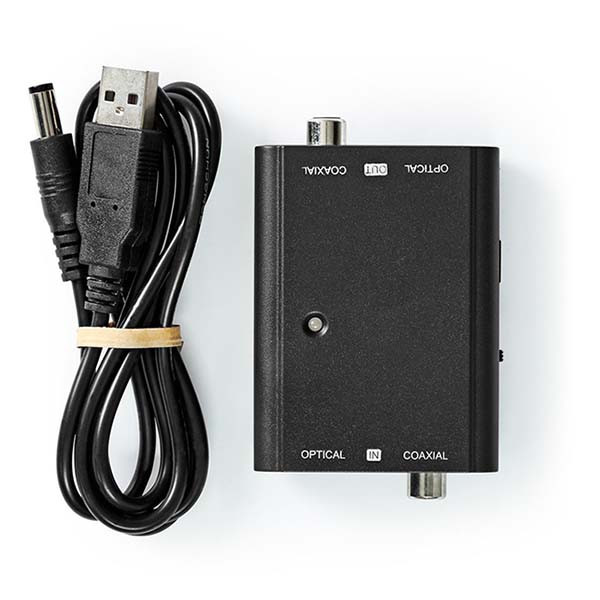 Nedis Digitale audio omvormer | Nedis | Coaxiaal RCA S/PDIF ↔ Optisch Toslink (2-wegs) ACON2507BK K020401025 - 5