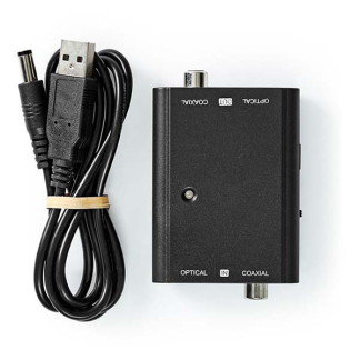 Nedis Digitale audio omvormer | Nedis | Coaxiaal RCA S/PDIF ↔ Optisch Toslink (2-wegs) ACON2507BK K020401025 - 5