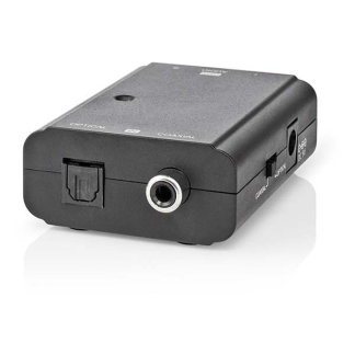 Nedis Digitale audio omvormer | Nedis | Optisch Toslink of Coaxiaal RCA S/PDIF → 2x Tulp stereo RCA (1-wegs) ACON2509BK K020401027