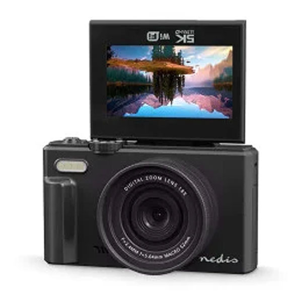 Nedis Digitale camera | Nedis | PCAM2570BK (3.0 inch IPS, 5K, 75MP, 1150 mAh, Microfoon, Micro SD) PCAM2570BK K105005346 - 1