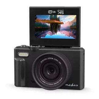 Nedis Digitale camera | Nedis | PCAM2570BK (3.0 inch IPS, 5K, 75MP, 1150 mAh, Microfoon, Micro SD) PCAM2570BK K105005346
