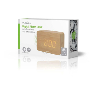 Nedis Digitale wekker | Nedis (3 alarmen, Datum, Thermometer, Hygrometer, LED scherm, Sluimerfunctie) CLDK2008BN K170511251 - 7