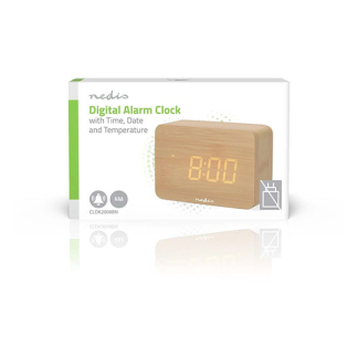 Nedis Digitale wekker | Nedis (3 alarmen, Datum, Thermometer, Hygrometer, LED scherm, Sluimerfunctie) CLDK2008BN K170511251 - 8