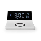 Nedis Digitale wekker | Nedis (Draadloze Qi oplader, Display, Wit) WCACQ20WT K170108308 - 2