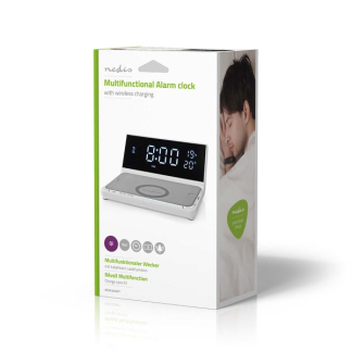 Nedis Digitale wekker | Nedis (Draadloze Qi oplader, Display, Wit) WCACQ20WT K170108308 - 7