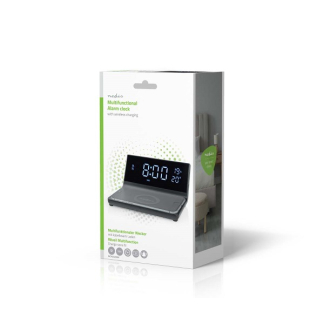 Nedis Digitale wekker | Nedis (Draadloze Qi oplader, Display, Zwart) WCACQ20BK K170108309 - 7
