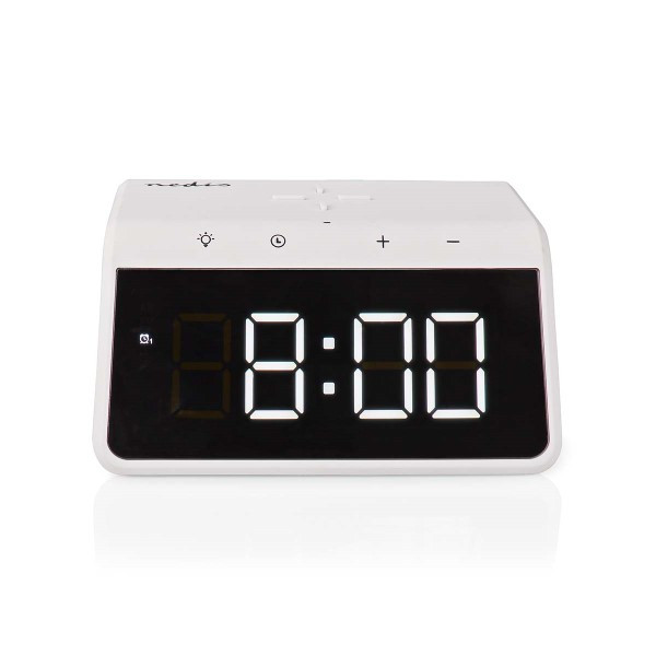 Nedis Digitale wekker | Nedis (Draadloze Qi oplader, Nachtlamp, Display, Wit) WCACQ30WT K170108310 - 2
