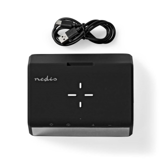 Nedis Digitale wekker | Nedis (Draadloze Qi oplader, Nachtlamp, Display, Zwart) WCACQ30BK K170108311 - 4