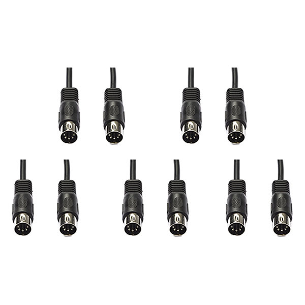 Nedis Din kabel | M ↔ M | Nedis | 1 meter | 5 stuks (Stereo, 5-pin) CAGL20000BK10 CAGP20000BK10 V010305000 - 1