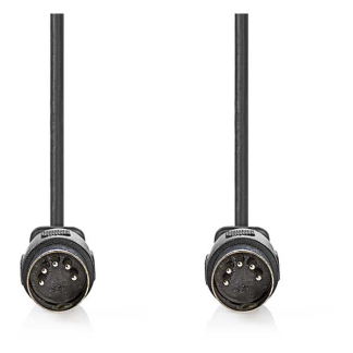 Nedis Din kabel | Nedis | 1 meter (Stereo, 5-pin, Zwart) CAGL20000BK10 CAGP20000BK10 N010305000 - 3