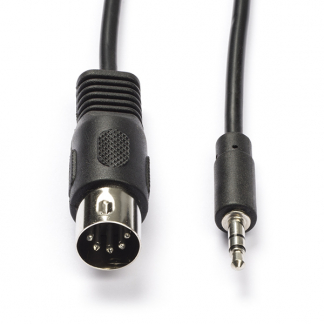 Nedis Din naar jack 3.5 mm kabel | Nedis | 1 meter (Stereo) CAGL20100BK10 CAGP20100BK10 N010305200 - 1