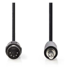 Nedis Din naar jack 3.5 mm kabel | Nedis | 2 meter (Stereo) CAGL20100BK20 CAGP20100BK20 N010305201 - 3