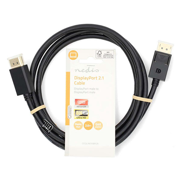Nedis DisplayPort kabel 2.1 | Nedis | 2 meter (8K@60Hz) CCGL38010BK20 K010403085 - 3