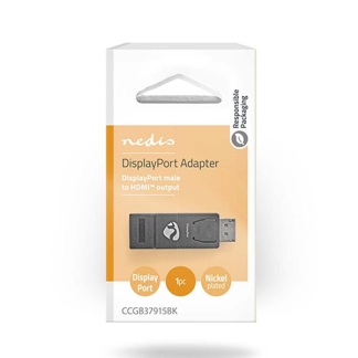 Nedis DisplayPort naar HDMI adapter - Nedis (Full HD) CCGB37915BK N010403723 - 2