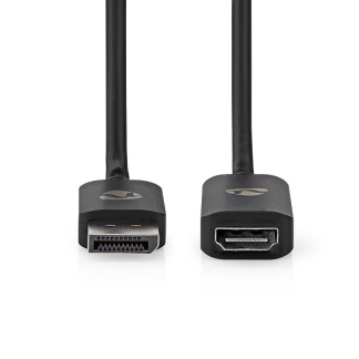 Nedis DisplayPort naar HDMI adapterkabel | Nedis | 0.2 meter (Adapter, DisplayPort 1.4) CCGP37108BK02 K010214295 - 1