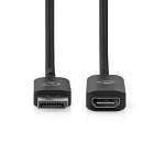 Nedis DisplayPort naar HDMI adapterkabel | Nedis | 0.2 meter (Adapter, DisplayPort 1.4) CCGP37108BK02 K010214295