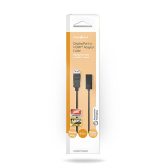Nedis DisplayPort naar HDMI adapterkabel | Nedis | 0.2 meter (Full HD) CCGB37150BK02 CCGP37150BK02 N010403317 - 2
