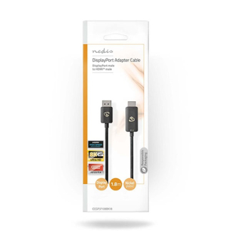 Nedis DisplayPort naar HDMI kabel | Nedis | 1.8 meter (8K@30Hz) CCGL37108BK18 CCGP37108BK18 K010214296 - 2