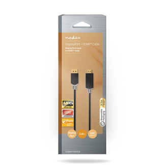 Nedis DisplayPort naar HDMI kabel | Nedis | 2 meter (4K@30Hz) CCBP37100AT20 CCBW37100AT20 N010403303 - 2