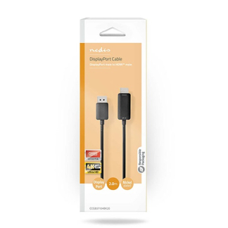 Nedis DisplayPort naar HDMI kabel | Nedis | 2 meter (4K@60Hz) CCGB37104BK20 K010403065 - 2