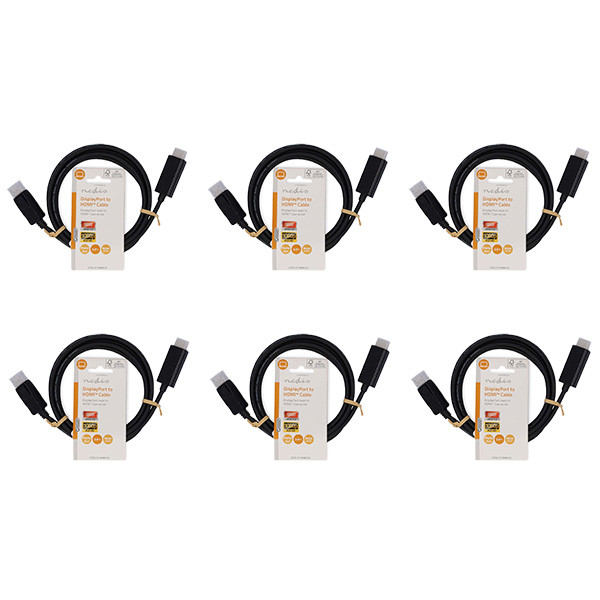 Nedis DisplayPort naar HDMI kabel | Nedis | 6 stuks | 2 meter (Full HD)  W010403301 - 1