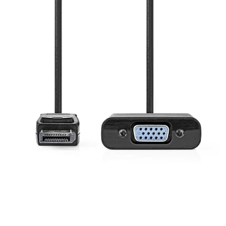 Nedis DisplayPort naar VGA adapterkabel | Nedis | 0.2 meter (Full HD) CCGB37351BK02 CCGP37351BK02 K010403726 - 1