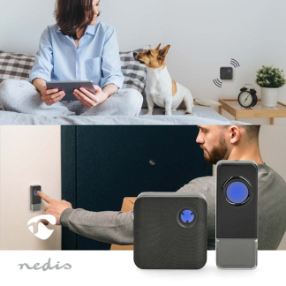 Nedis Draadloze deurbel | Nedis (Complete set, 1 ontvanger, 150 meter, 110 dB) DOORB310BK K170113738 - 8