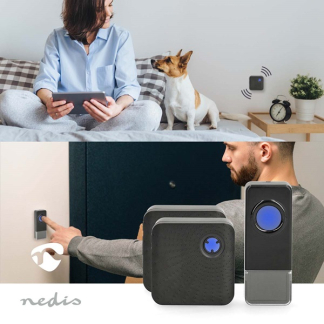 Nedis Draadloze deurbel | Nedis (Complete set, 2 Ontvangers, 150 meter, 110 dB) DOORB310BK2 K170113739 - 7