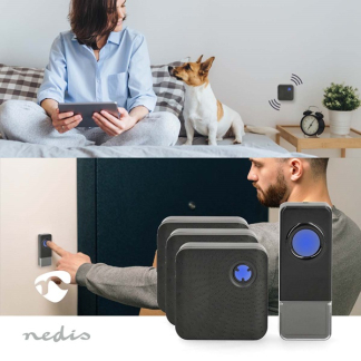 Nedis Draadloze deurbel | Nedis (Complete set, 3 Ontvangers, 150 meter, 110 dB) DOORB310BK3 K170113740 - 7