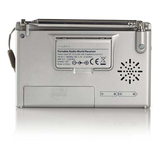 Nedis Draagbare radio AM/FM/SW (Batterijen, Alarm) RDWR1000GY N010308005 - 3