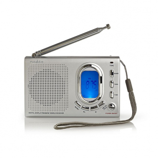 Nedis Draagbare radio AM/FM/SW (Batterijen, Alarm) RDWR1000GY N010308005 - 