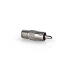 Nedis F-connector vrouwelijk - RCA (Tulp) mannelijk adapter - Nedis CSGP41970ME N050408103