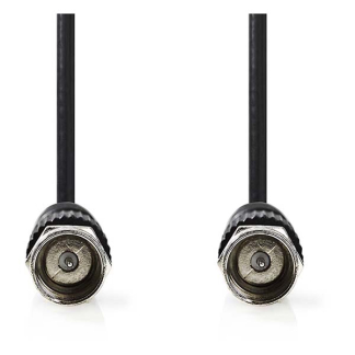 Nedis F connector kabel - Nedis - 1.5 meter (Zwart) CSGL41000BK15 CSGP41000BK15 N010408301 - 2